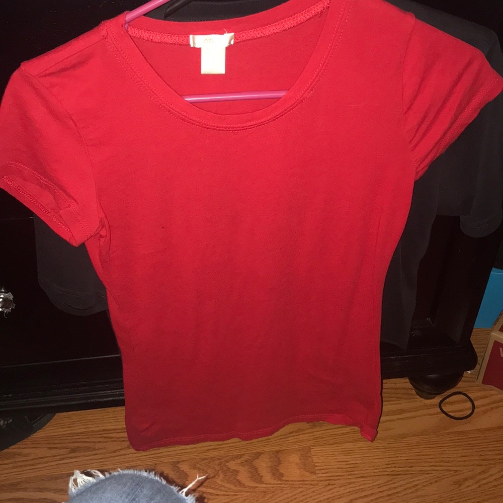 plain red shirt